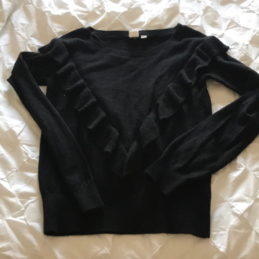 Ruffle Gap Sweater